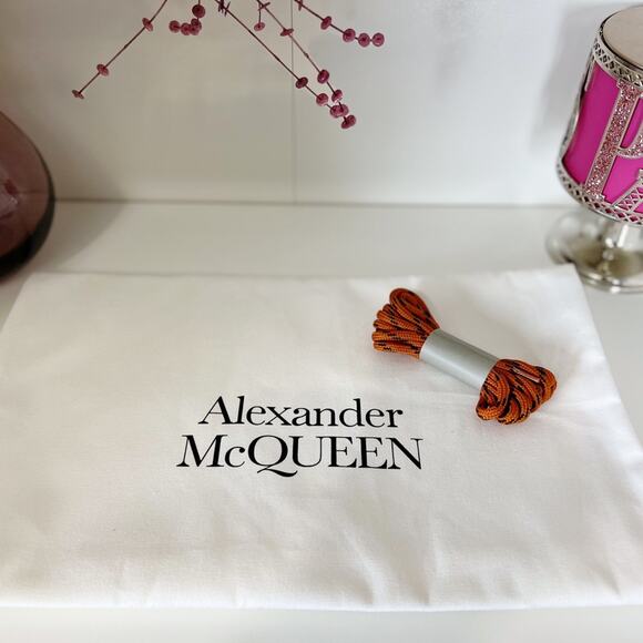 Alexander McQueen Plain Toe Combat Boots Brown Burnt Orange Leather Men Size 9.5 - Picture 10 of 13